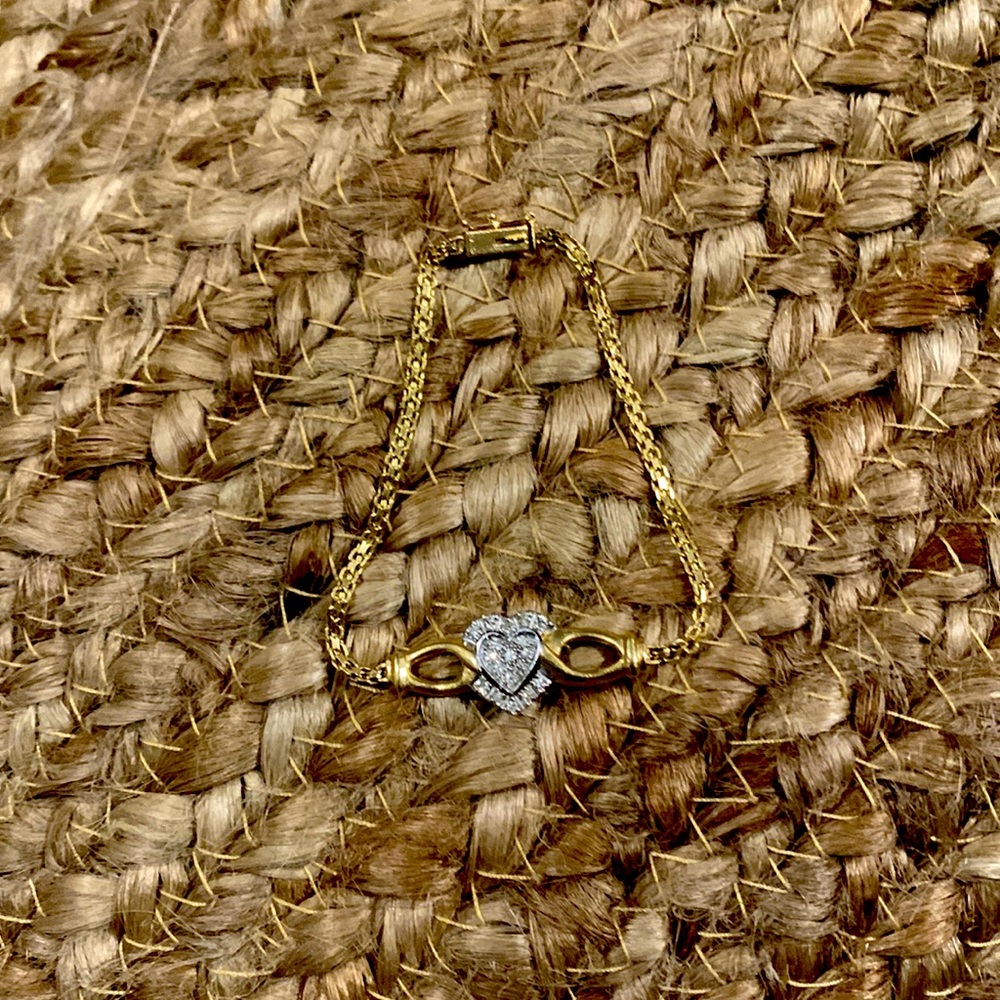 Authentic Diamond Heart Bracelet circa 1990s. - Picture 2 of 6